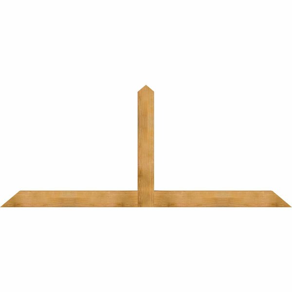 Ekena Millwork Portland Rough Sawn Timber Gable Bracket, Western Red Cedar, 108"W x 45"H x 4"D x 6"F, 10/12 Pitch GBW108X45X0406POR00RWR - main